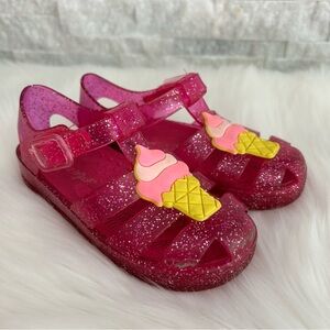 CAT & JACK | Pink Glitter Kids Sandals with Ice Cream Design